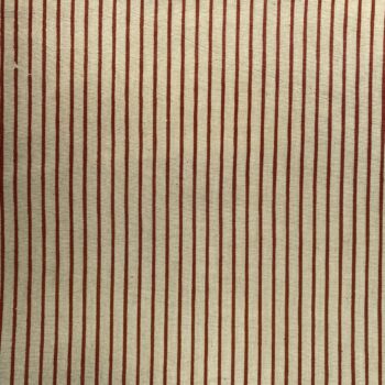 Beige with rust stripe Indian cotton fabric
