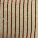 Beige with rust stripe Indian cotton fabric