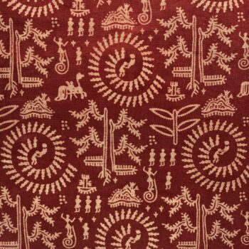 Rust Warli tribal print