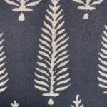 Large fern black with white print
