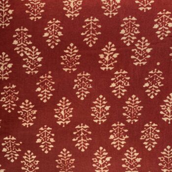 Small fern - rust with beige print