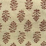 Small fern - beige with rust print