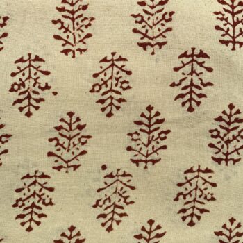 Small fern - beige with rust print