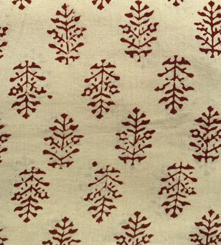 Small fern – beige with rust print - pari design