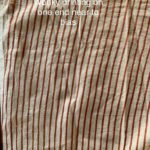 Beige with rust stripe Indian cotton fabric
