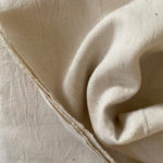 Off-white hand woven Indian kala cotton fabric