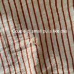Beige with rust stripe Indian cotton fabric
