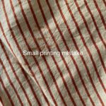 Beige with rust stripe Indian cotton fabric
