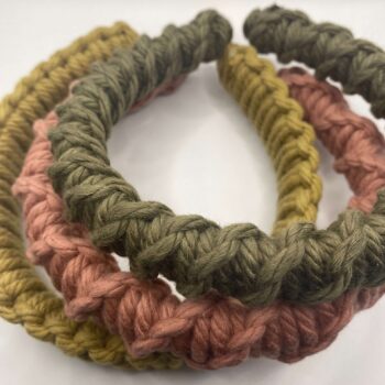 Boho style twisted macrame headband