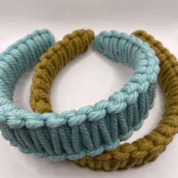 Boho style macrame headband - wide
