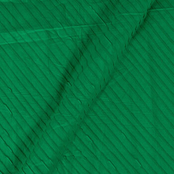 100% Cotton green colour pin tuck fabric 1 mtr remnant