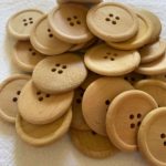 Natural Wood Large Button | 4 hole | 38mm