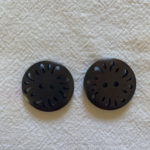 Unique Natural Wood Carved Large Buttons