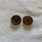 Natural Wood Small Button | 4 hole | 15mm