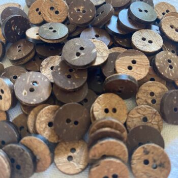 Natural Coconut Shell Buttons | 2 hole | 14mm
