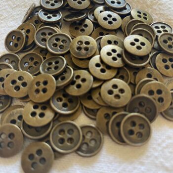 Antique Look Metal Buttons | 4 hole | 10mm