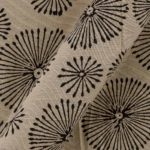 Bagru off-white geometric pattern hand block print fabric - 1mtr