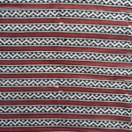 Red and black striped fabric