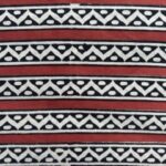 Red and black striped fabric