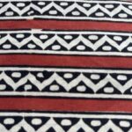 Red and black striped fabric