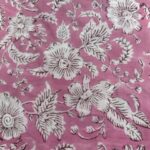 Pink and white floral fabric