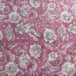 Pink and white floral fabric