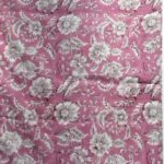 Pink and white floral fabric