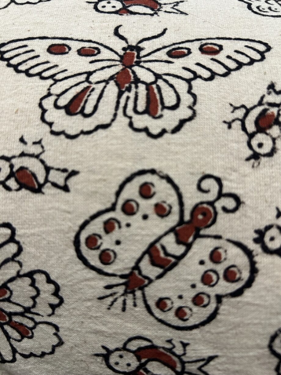 Butterfly & bird printed fabric