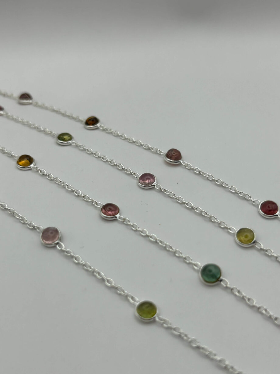 Sterling silver tourmaline bracelet