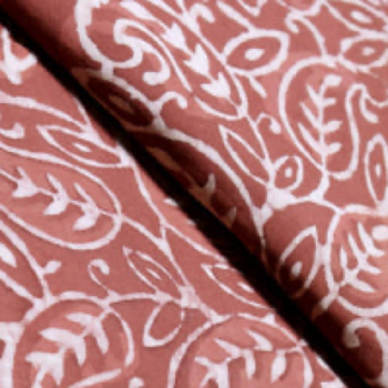 Rust Dabu Special Hand Block Print Fabric 1.25 Metres