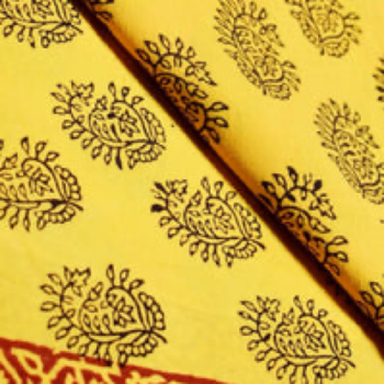 Yellow Bagh Cotton Handblock 1.5 Metres