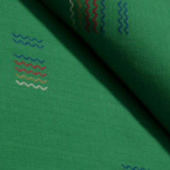 Green Self Cotton Woven Fabric 1.7 Metre