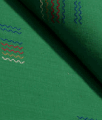 Green Self Cotton Woven Fabric 1.7 Metre