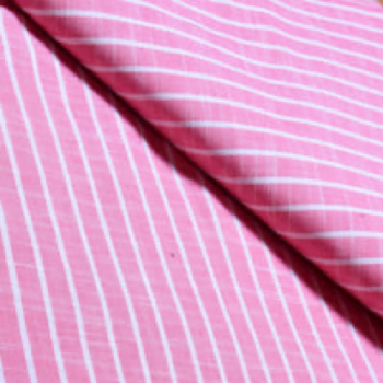Pink Cotton Stripes Fabric 1.25 Meter Cut Piece