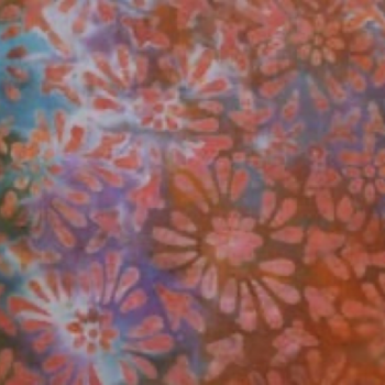 Orange Tie and Dye Wax Batik 1.90 Metre Piece