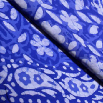 Blue Hand Wax Batik Cotton Fabric 1.50 Metres
