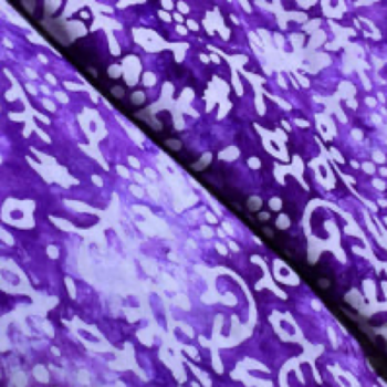 Purple Hand Wax Batik Cotton Fabric 1.45 Metres