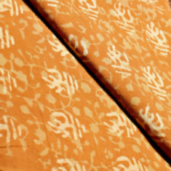 Mustard Yellow Dabu Handblock Print Fabric 1.7 Meter