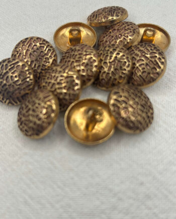 18mm Rosegold Look Metal Button, Shank Decorative