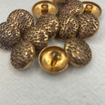 18mm Rosegold Look Metal Button, Shank Decorative