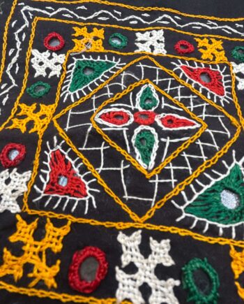 Large Kutch Hand Embroidered Patch, Square