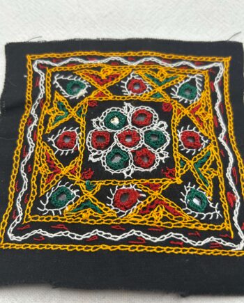 Medium Red Kutch Hand Embroidered Patch