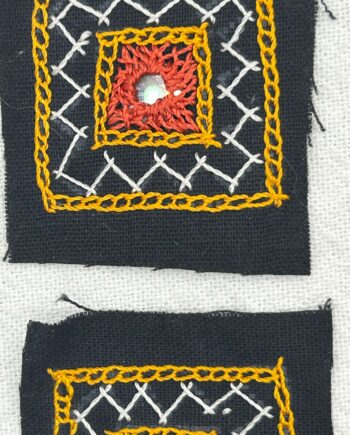 Small Black Kutch Hand Embroidered Patch