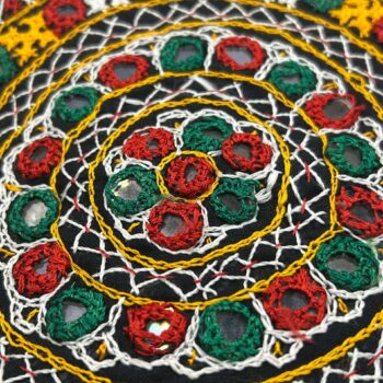 Circular Kutch Hand Embroidered Patch