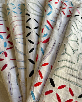 Embroidered applique cutwork pillowcases