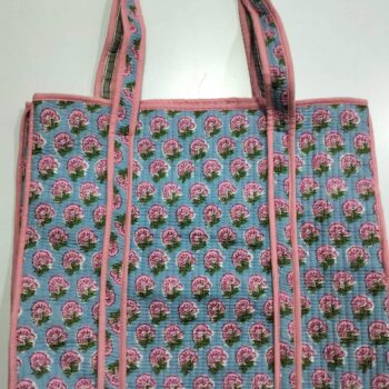 Quilted Cotton Tote Bag