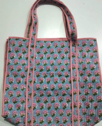 Quilted Cotton Tote Bag