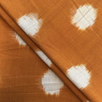 Orange & White Ikat Fabric