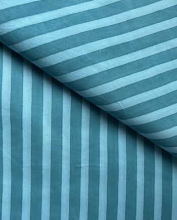 Teal & Mint Aqua Striped Fabric