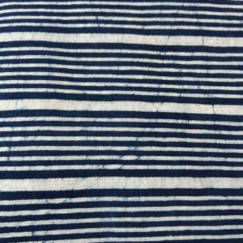 Indigo Navy Stripe Cotton Fabric